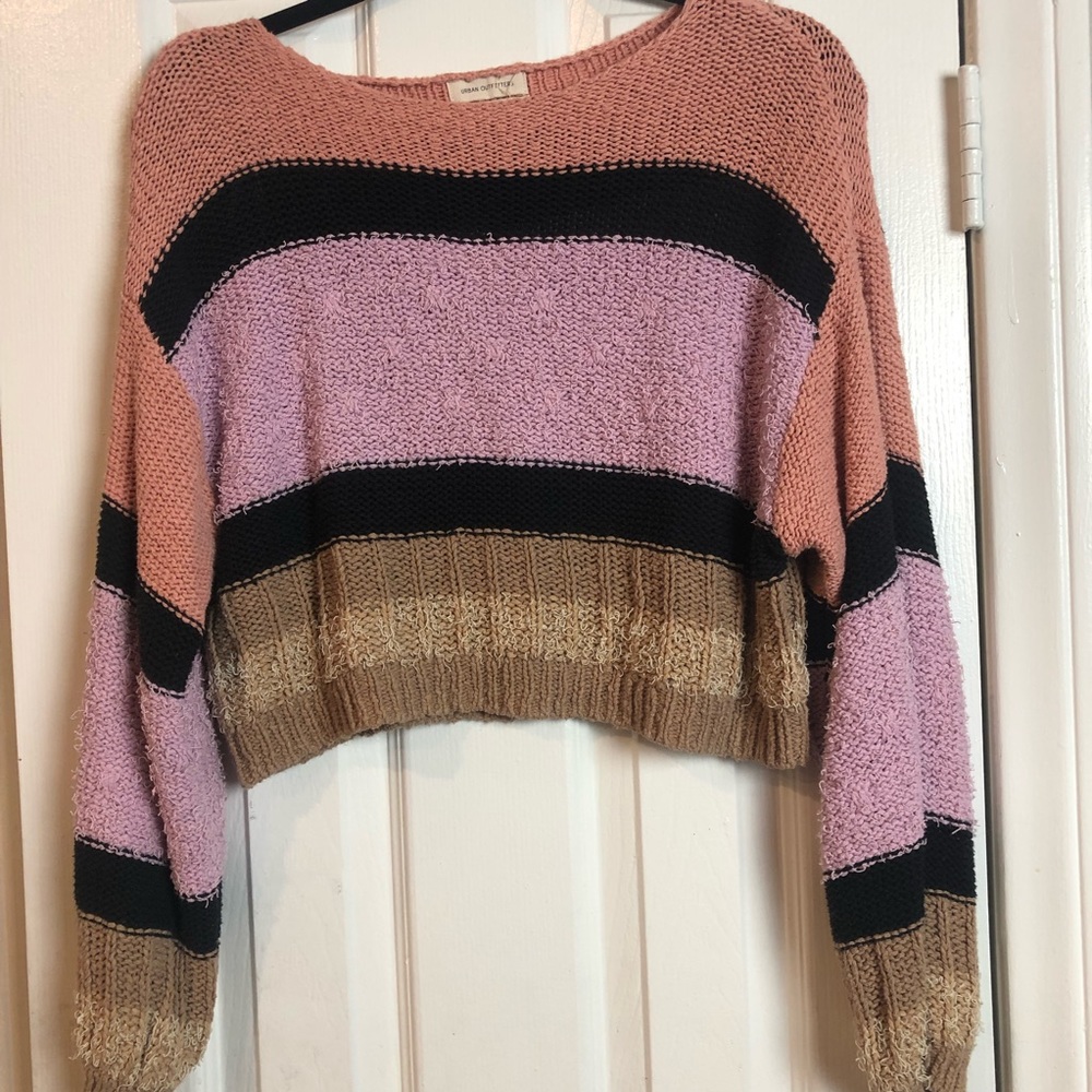 Urban Outfitters Cropped Knit striped sweater